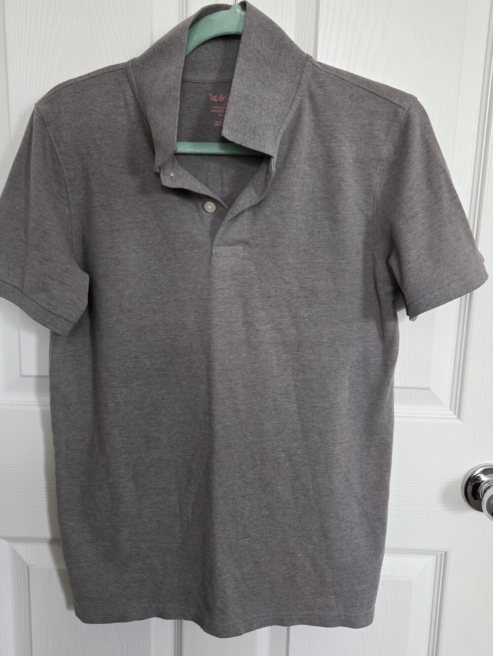 Boy's Grey Short-Sleeve Polo Shirt